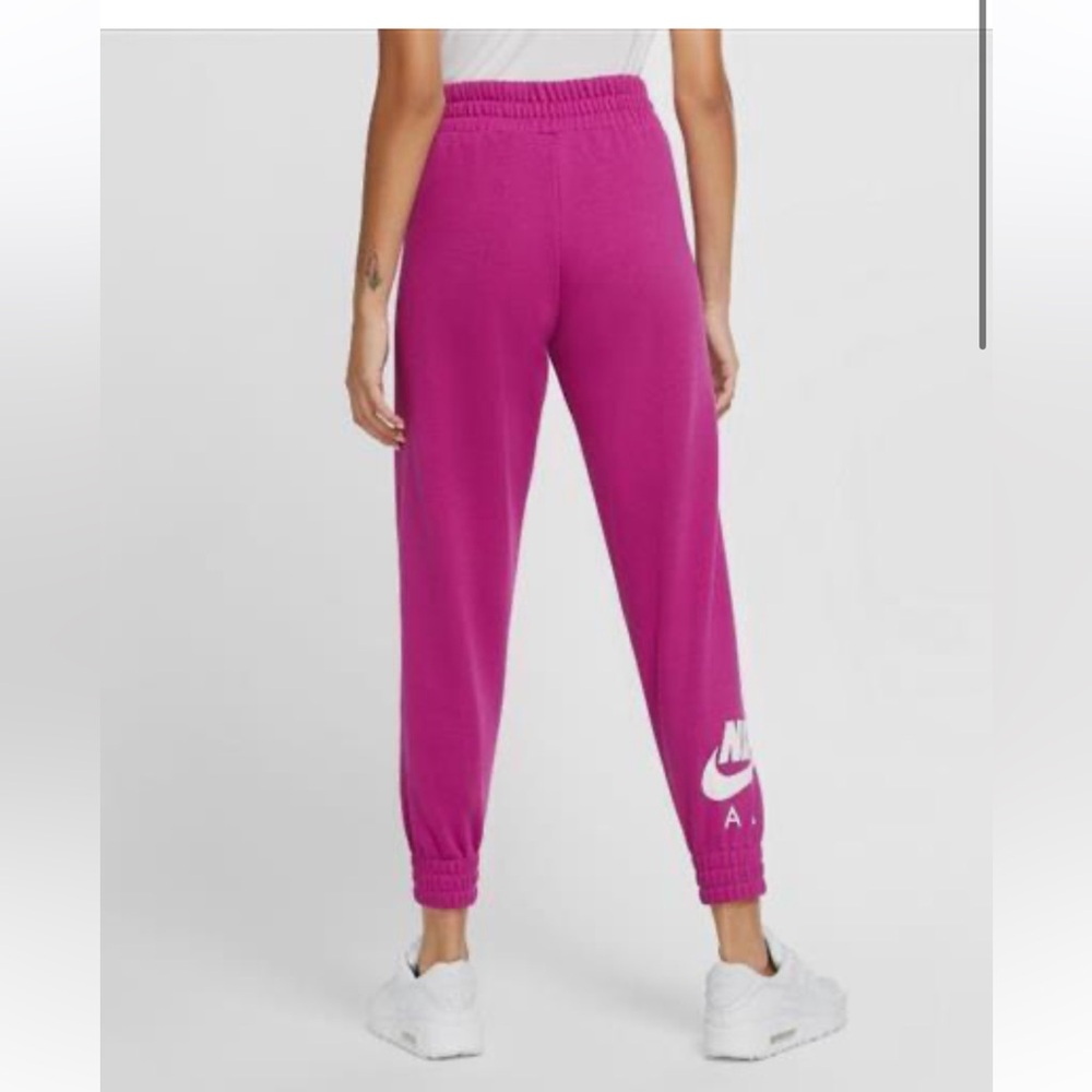 Women's Nike Air 7/8 Fleece Joggers Purple Plum Sweatpants Pants Cuffed Pant